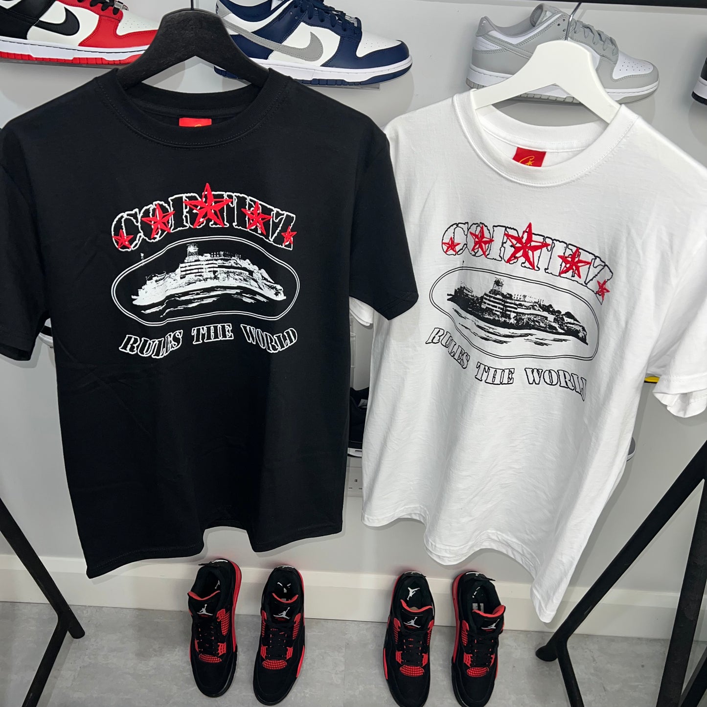 Corteiz ‘5 Starz Alcatraz’ White T-shirt