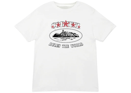 Corteiz ‘5 Starz Alcatraz’ White T-shirt